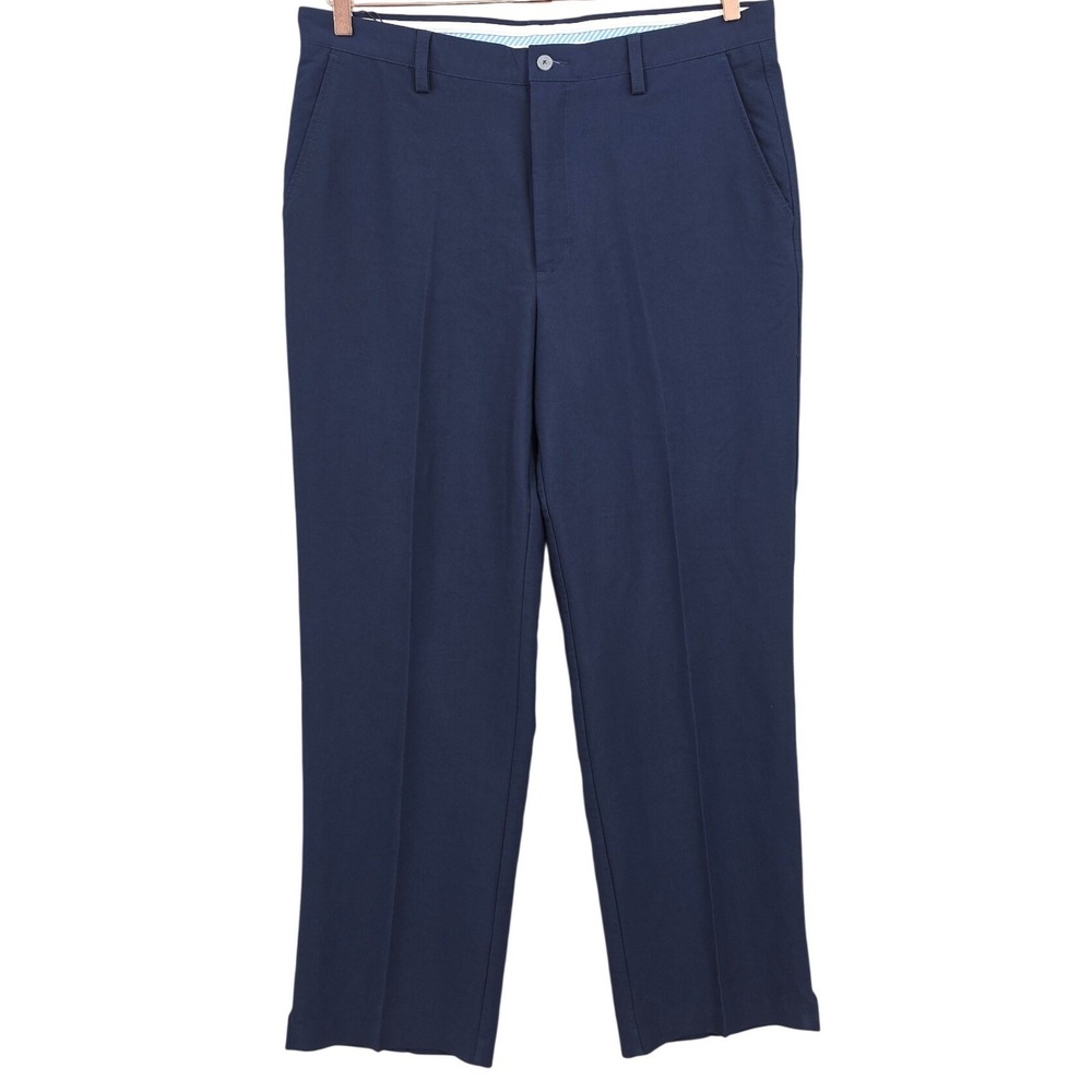 FootJoy Mens 36x32 Navy Performance Stretch Golf Pants Flat Front